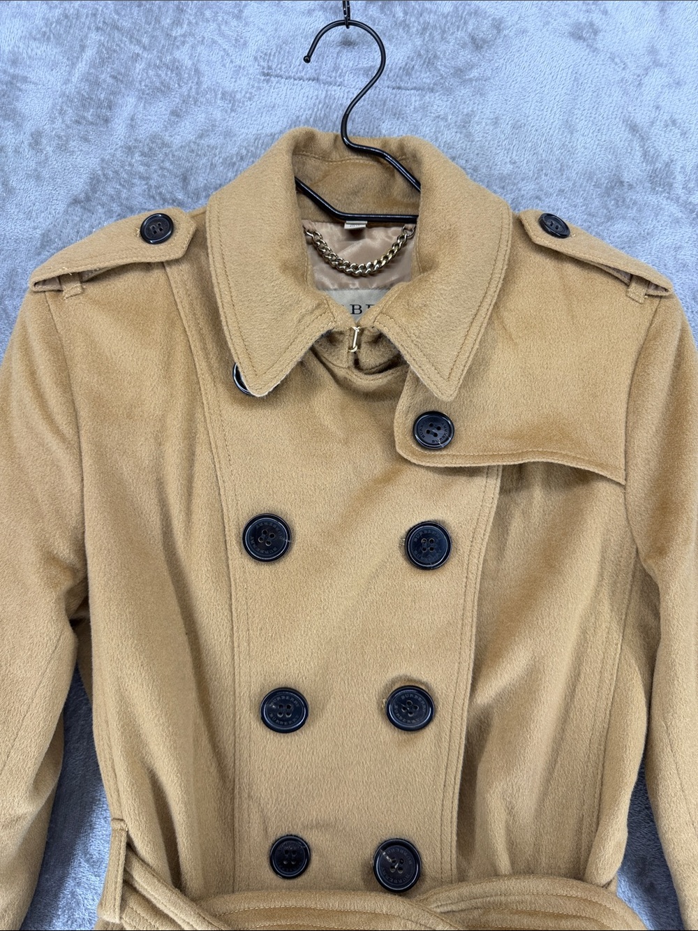 Burberry The Sandringham Cashmere Double-Breasted Winter Trench Coat US 8/UK 10 - Picture 2 of 13